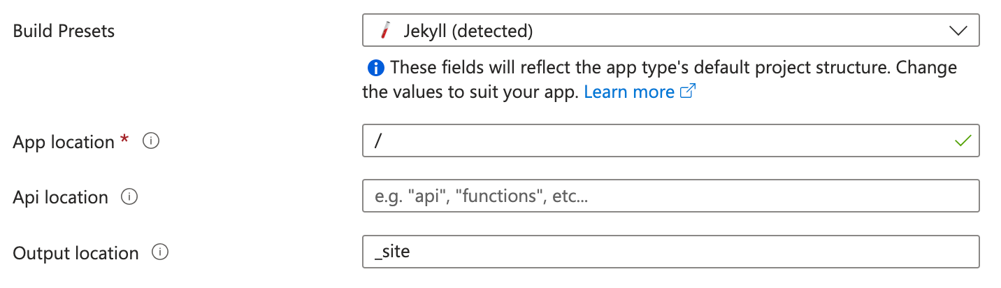 Four drop down boxes with the options listed above.